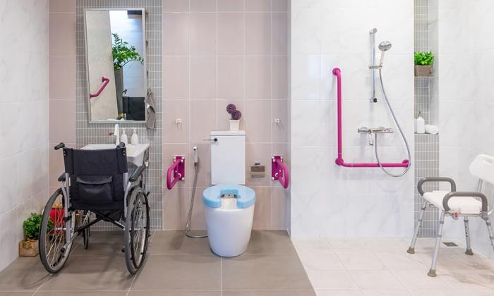 Accessible wheelchair showers chair handicap ehls lifts floor curbless naperville lifewaymobility lifeway makeover accessibility